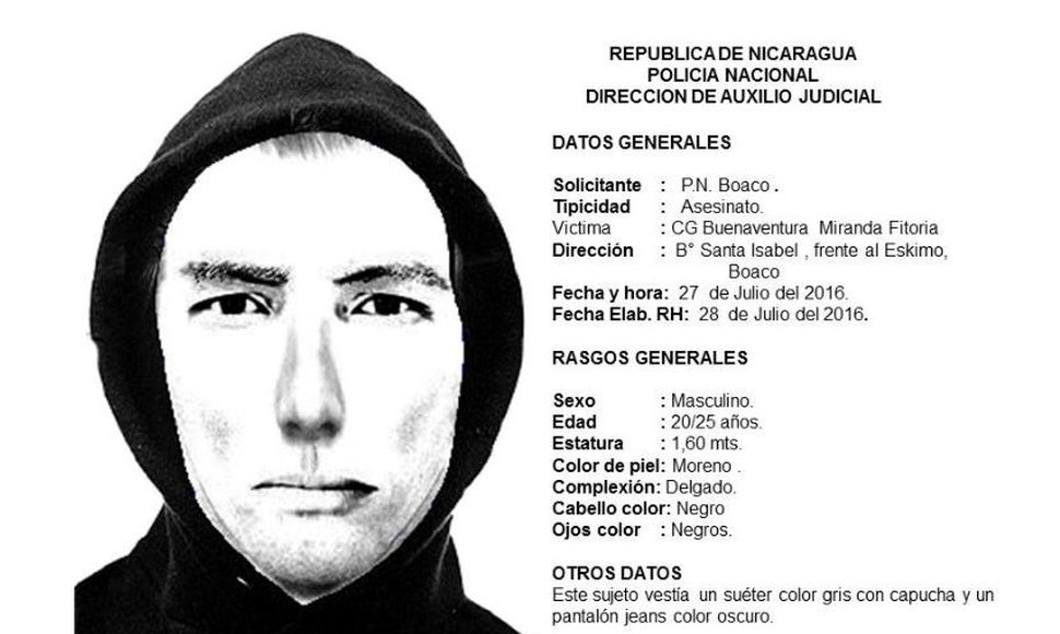 Policía Presenta Identikit Del Presunto Homicida Del Jefe Policial De Boaco 4099