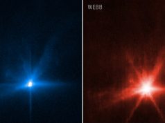 La NASA revela las primeras fotos del 'colorido' impacto de su sonda 'kamikaze' contra un asteroide