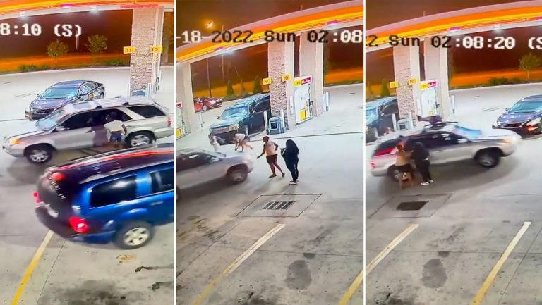 VIDEO: Una mujer salta 'a lo Spiderman' sobre un coche que intentó embestirla