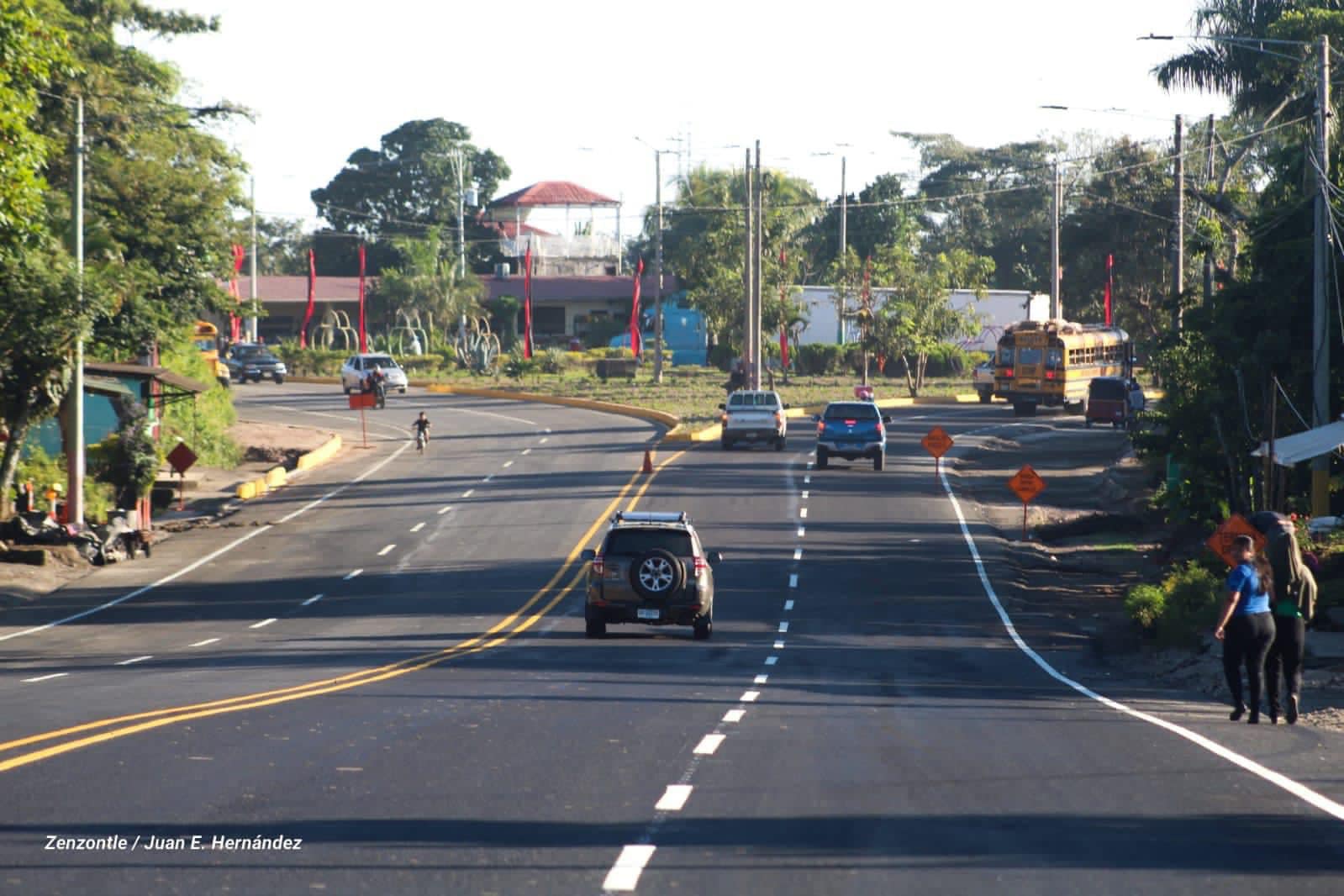 Inauguración moderno tramo de carretera Masaya-Catarina
