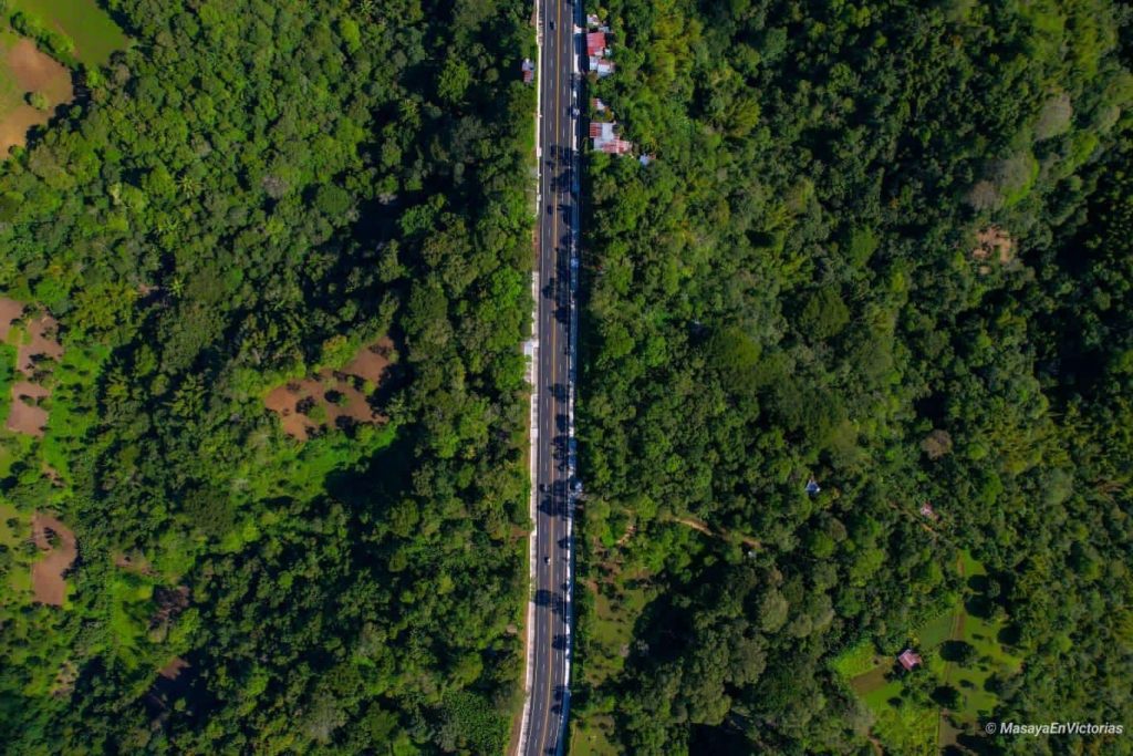 Imágenes aéreas ampliación de la carretera Masaya y Catarina