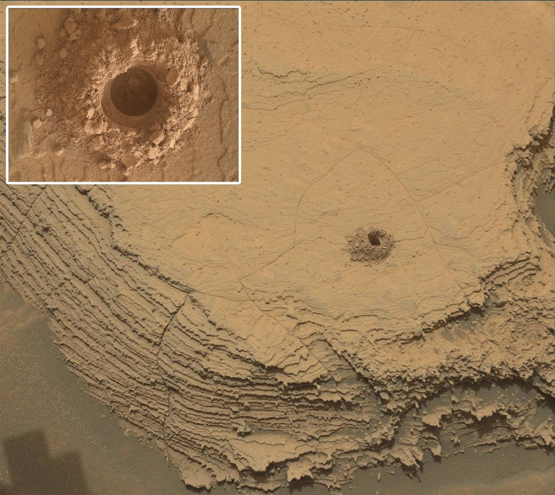 El róver Curiosity llega a un salar en Marte