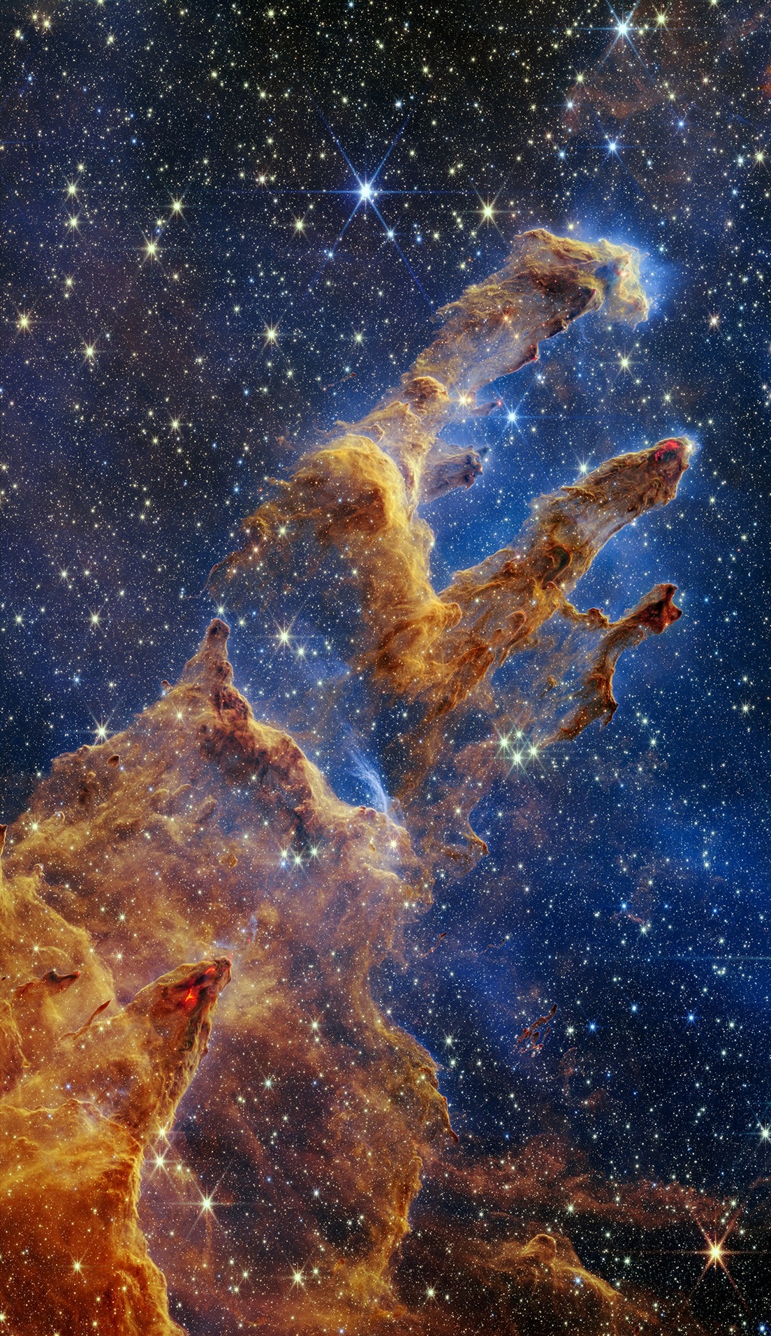 El telescopio espacial James Webb capta 'Los Pilares de la Creación'