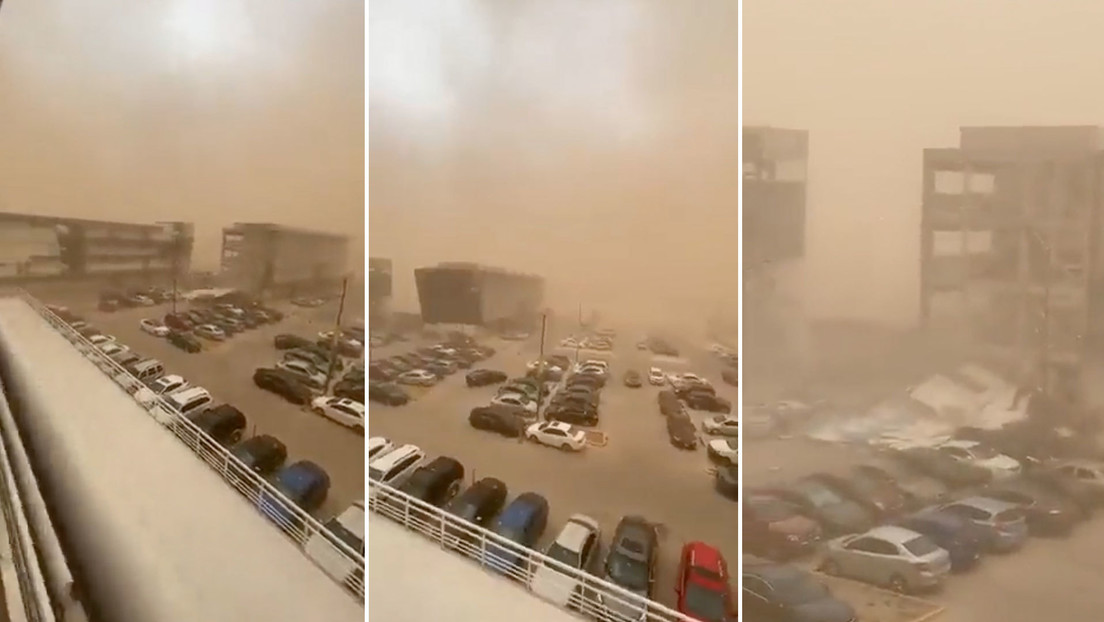 Una fuerte tormenta de arena cubre Mexicali