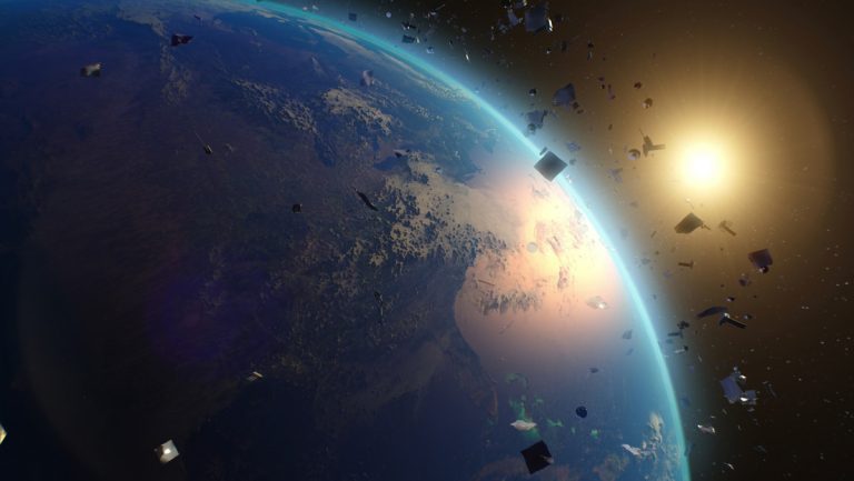 El primer camión británico de basura espacial