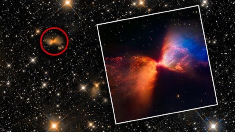 Telescopio Webb capta un impresionante 'reloj de arena' en el espacio