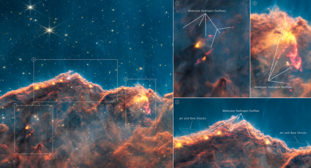 El James Webb revela el espectacular nacimiento de estrellas en la ...