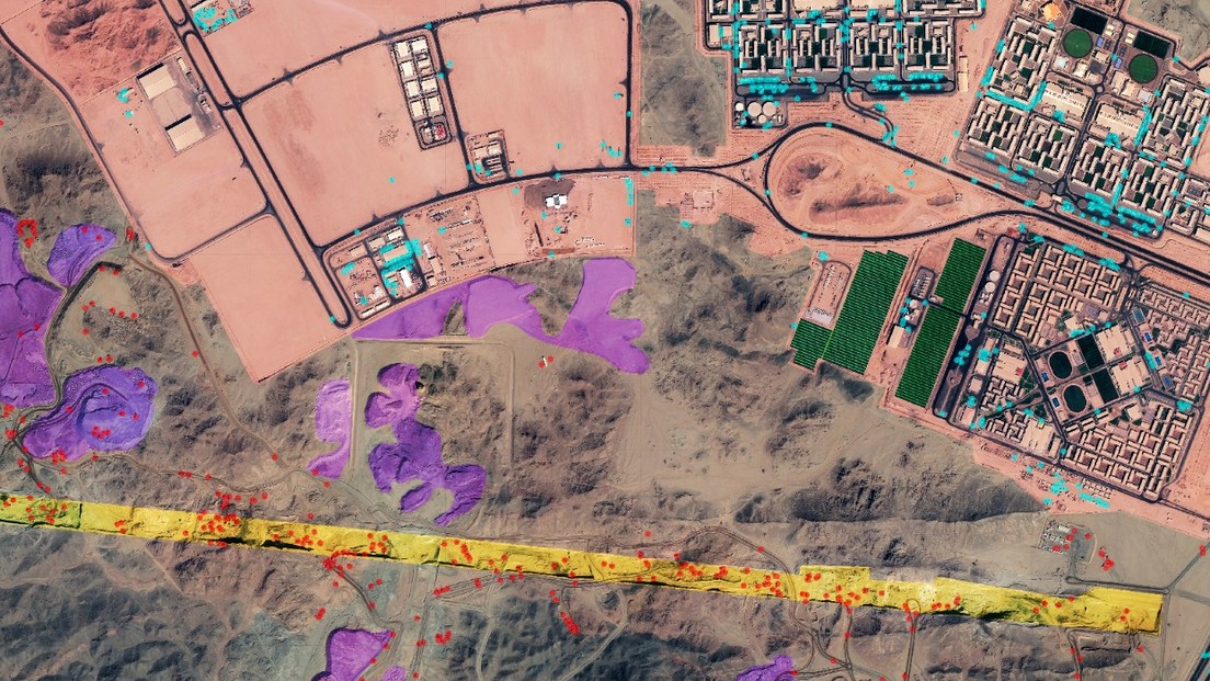 Imágenes satelitales revelan la construcción de una megalópolis futurista en el desierto saudita