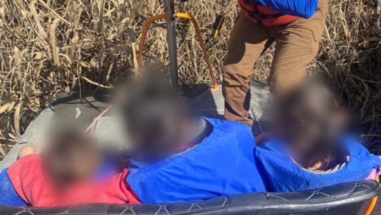 Agentes de migración mexicanos rescatan a 3 niñas salvadoreñas en un islote del río Bravo