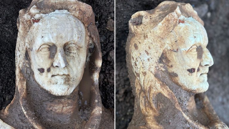 Estatua de Hércules encontrada en reparación de alcantarillado en Roma