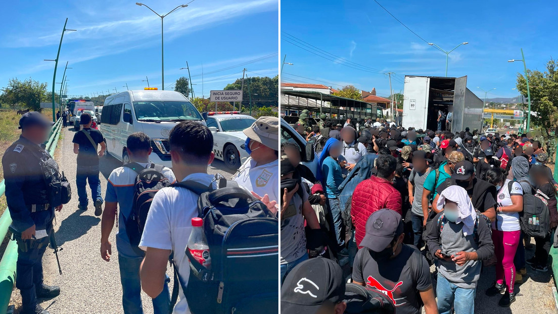 Rescatan en México a 269 migrantes que viajaban hacinados en un camión