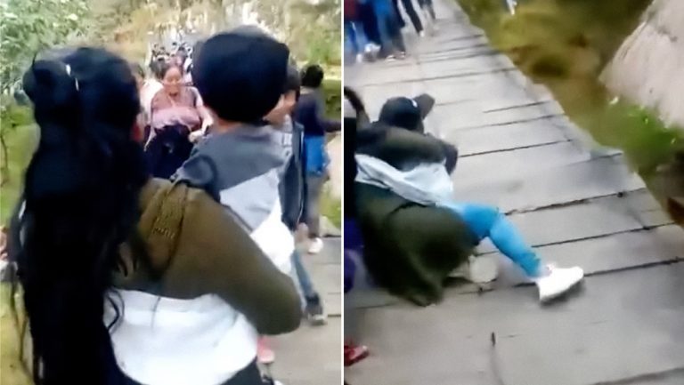 Se desprende un puente colgante en Chiapas cuando lo atravesaba una docena de turistas