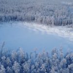 Desaparece bajo tierra un lago en Yakutia en pleno invierno