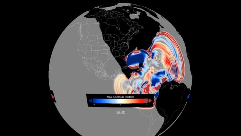 Recrean el gigantesco tsunami provocado por el meteorito que arrasó con los dinosaurios