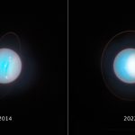 El Hubble capta una gran mancha blanca que crece en el polo norte de Urano: ¿a qué se debe?