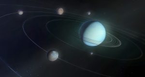 Extrañas señales de radiación de hace décadas podrían revelar secretos de 2 lunas de Urano