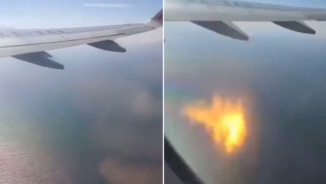 Momento en el que la turbina de un avión explota en pleno vuelo sobre el mar en México (VIDEO)