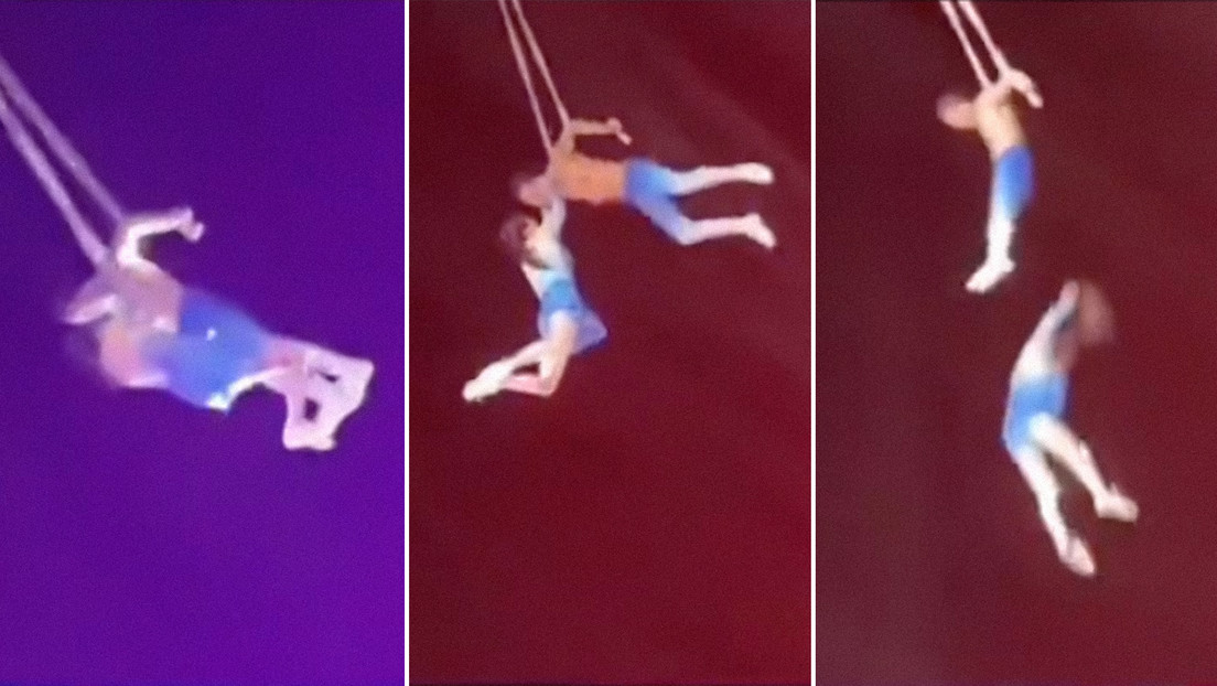 VIDEO: Una mujer muere tras caer durante un espectáculo de acrobacias aéreas en China