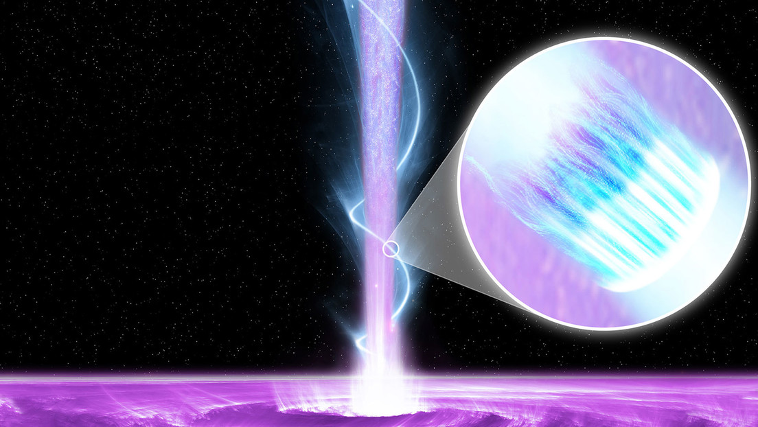 Detectan una estructura inusual en un chorro de alta energía lanzado hacia la Tierra por un agujero negro
