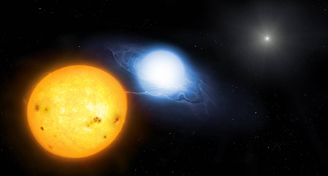 Detectan señales de un complejo y caótico sistema estelar triple