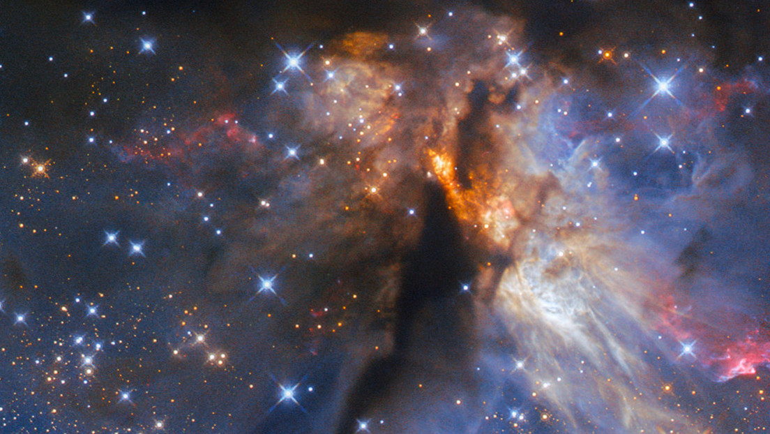 El Hubble capta una joven estrella masiva escondida en una nebulosa oscura (FOTO)