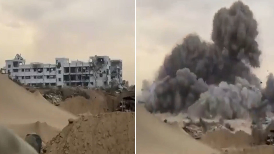 VIDEO: Israel hace explotar el edificio del Parlamento de Hamás en la Franja de Gaza