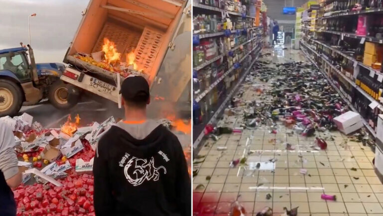 Fuego y destrucción: Francia hace un balance de la violenta jornada de protestas de los agricultores