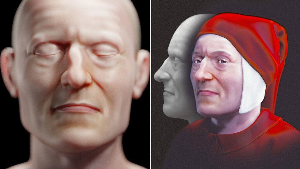 Recrean el rostro del 'arquitecto' del infierno de 'La Divina Comedia', Dante Alighieri