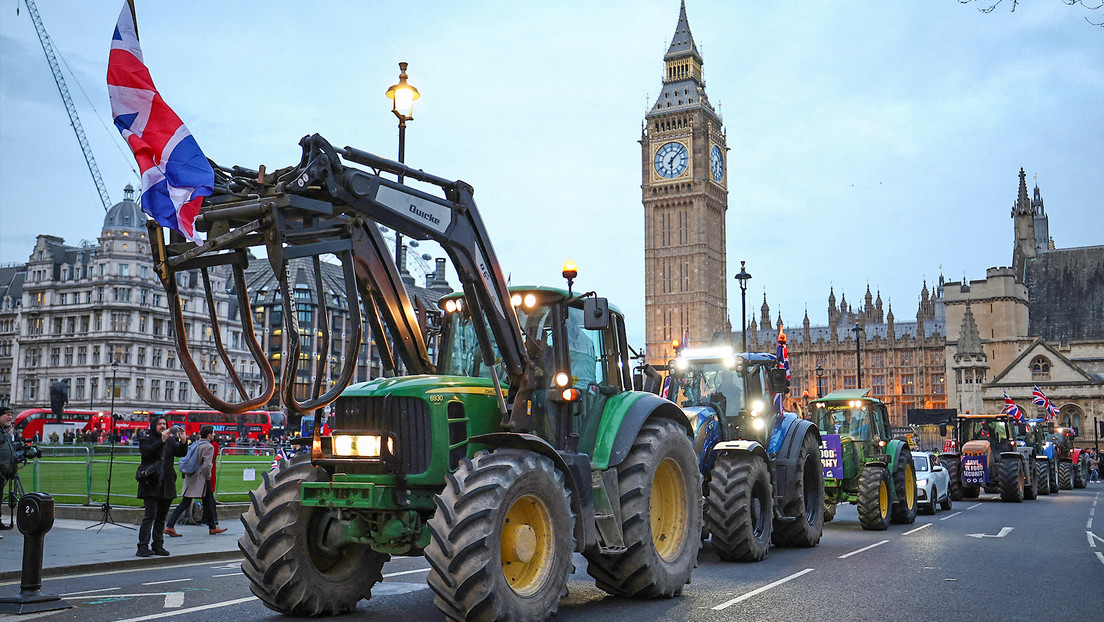 Agricultores protestan en el centro Londres (VIDEOS)