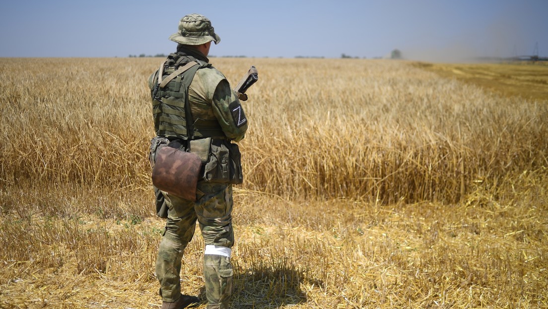 Un soldado ruso en vigilancia.