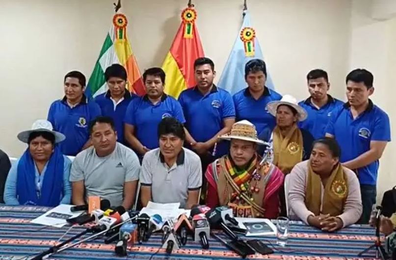 Conferencia de prensa de Evo Morales.