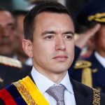 El presidente y candidato presidencial de Ecuador, Daniel Noboa.