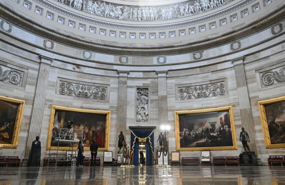 La rotonda del Capitolio de EEUU en Washington DC, el 17 de enero de 2025, donde probablemente se celebrará la inauguración del presidente electo, Donald Trump, el 20 de enero de 2025.