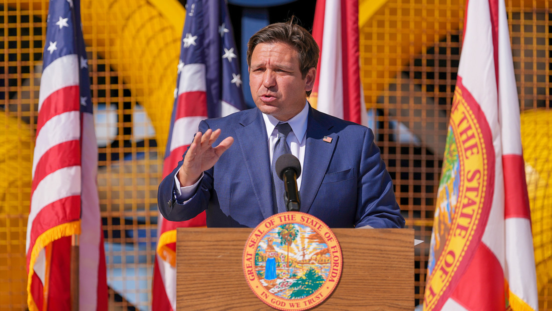 El gobernador de Florida, Ron DeSantis, durante un evento en la Universidad Internacional de Florida. Miami, 5 de febrero de 2025.