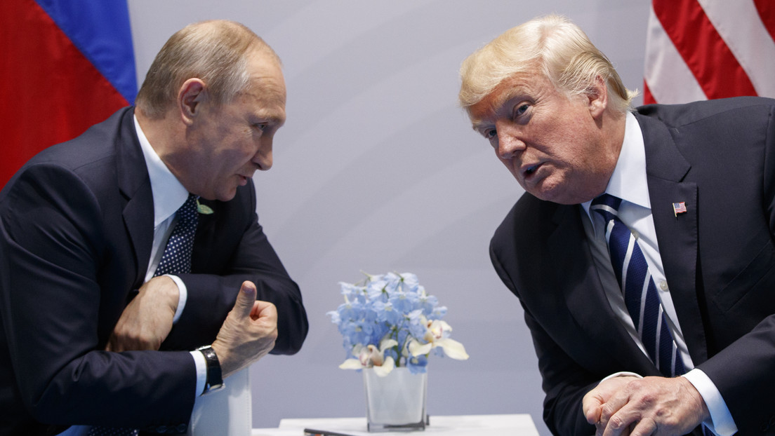 El presidente ruso, Vladímir Putin, y su homólogo estadounidense, Donald Trump.