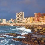 Antofagasta, Chile, vista de la ciudad junto a la playa