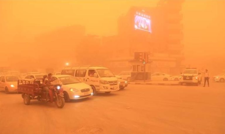 La tormenta de arena en Irak.