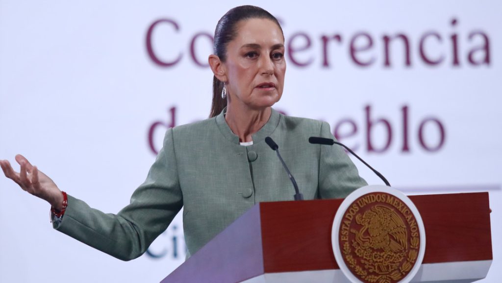 La presidenta mexicana, Claudia Sheinbaum en la Ciudad de México, el 14 de mayo de 2025.