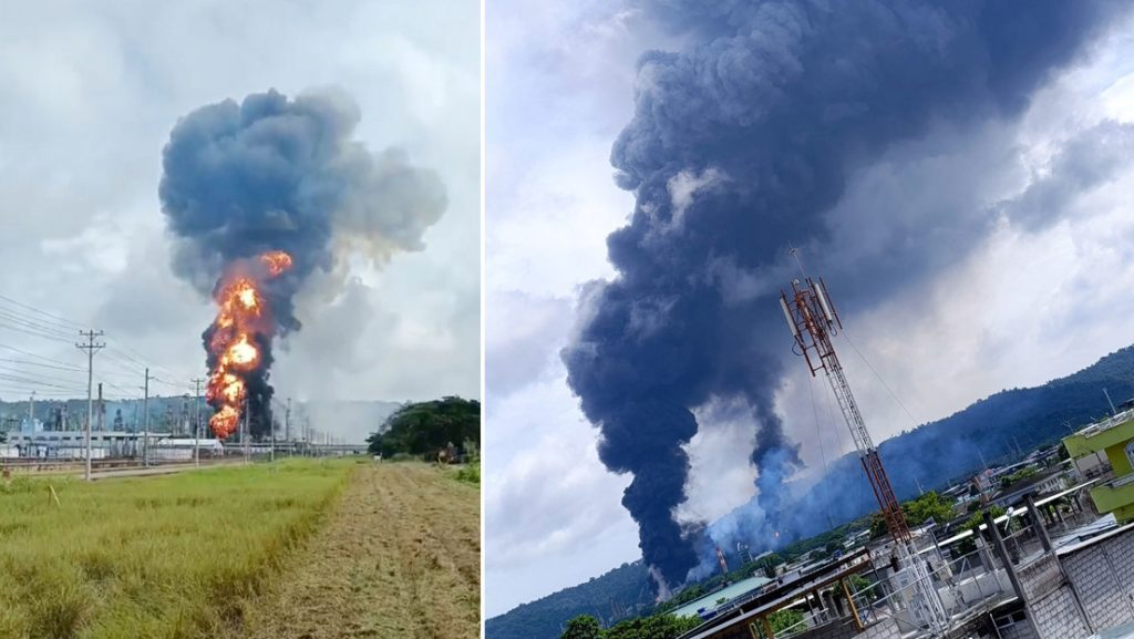 Fotos de la explosión.