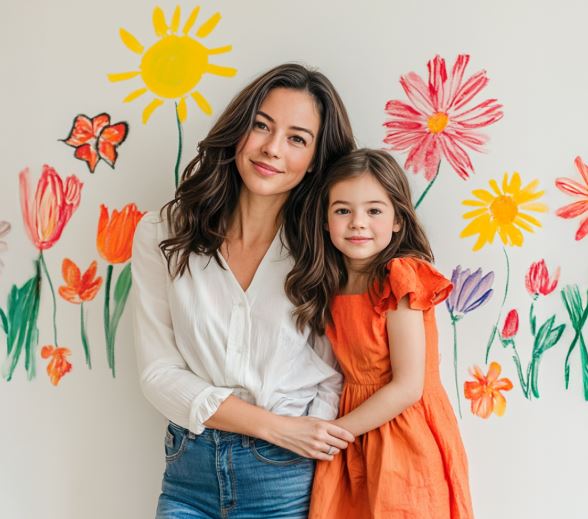 Madre e hija juntas.