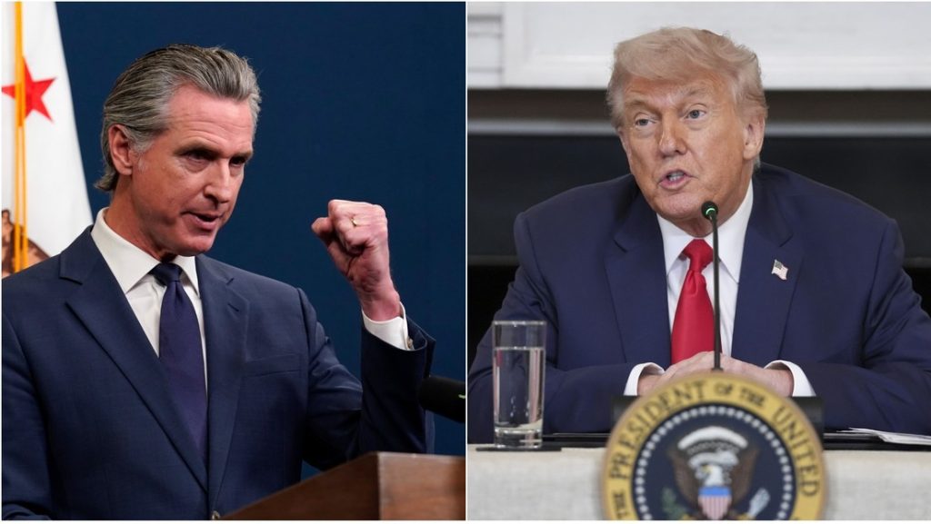 Gavin Newsom y Donald Trump