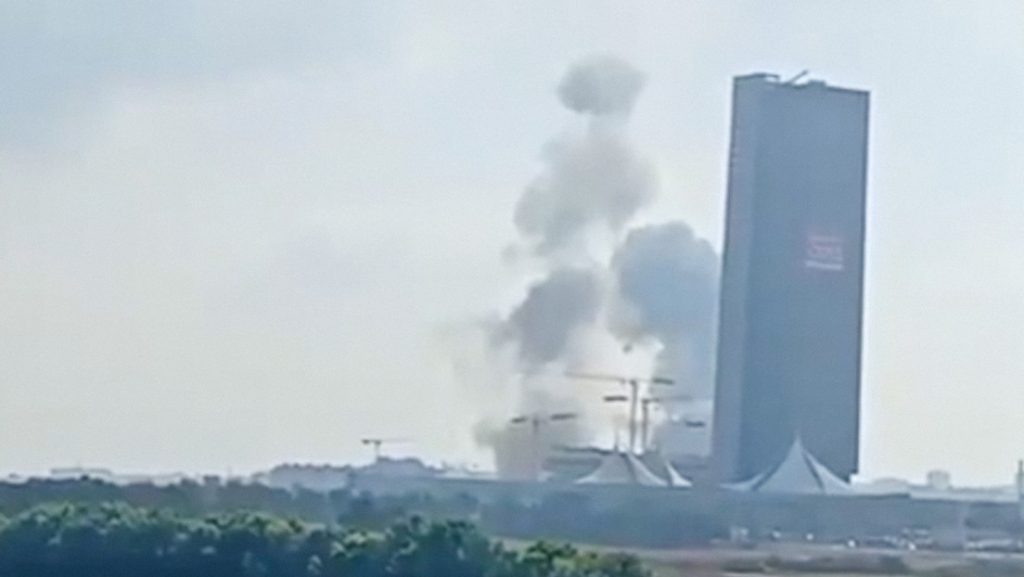 Un edificio del Mossad que Irán asegura haber alcanzado la mañana del 17 de junio de 2025.
