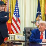 Elon Musk y Donald Trump en el Despacho Oval de la Casa Blanca, 30 de mayo de 2025.