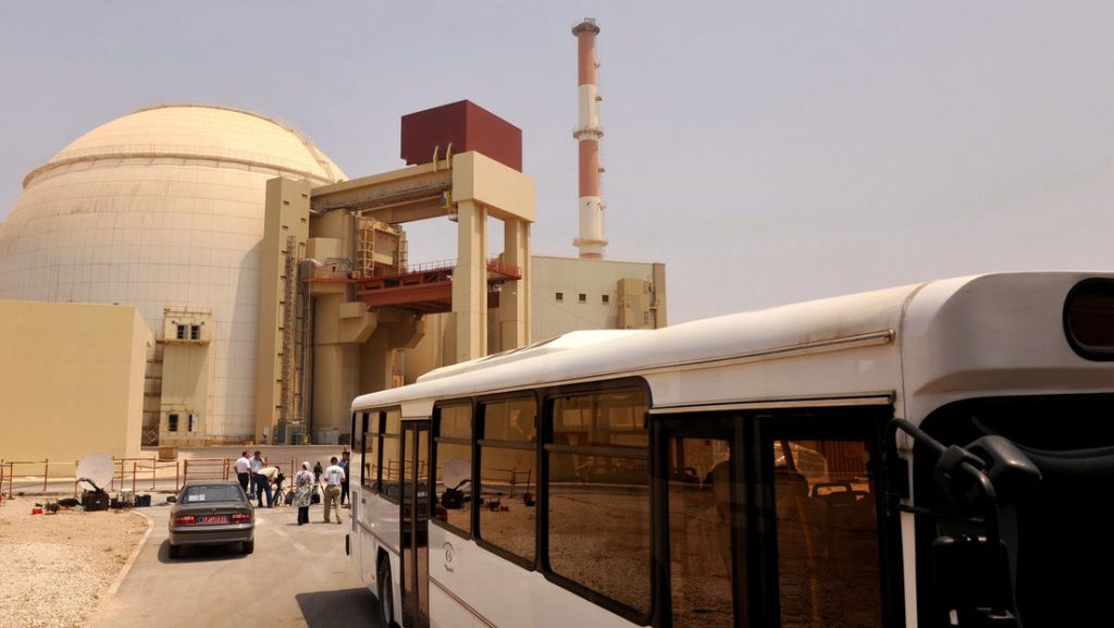 Edificio del reactor en la planta de energía nuclear de Bushehr, Irán, 21 de agosto de 2010.