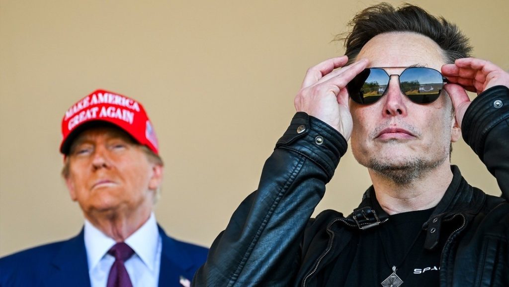 El presidente de EE.UU., Donald Trump, junto con el magnate Elon Musk.