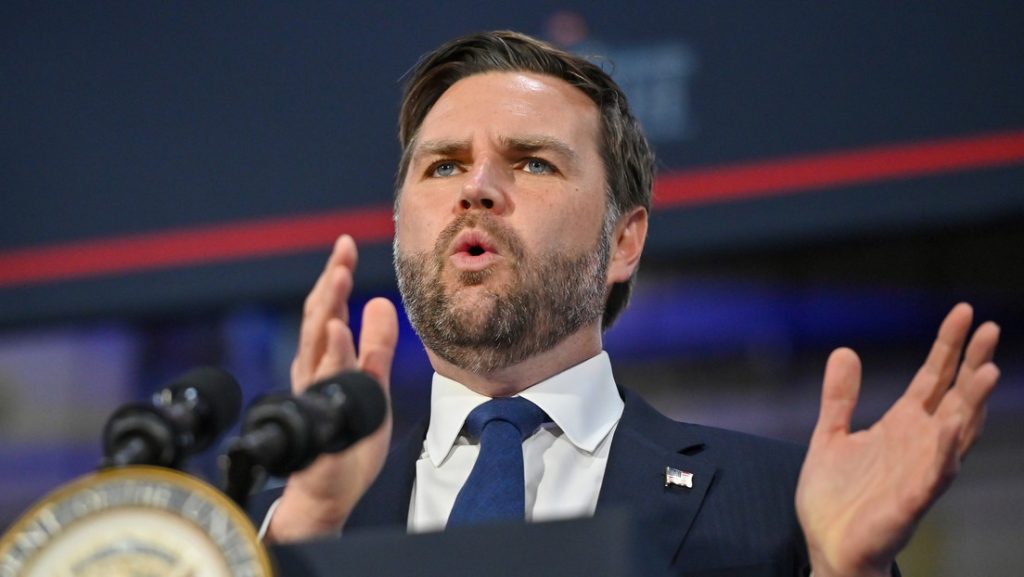 El vicepresidente de EE.UU., J.D. Vance, en un evento en el estado de Pensilvania el 17 de julio de 2025.