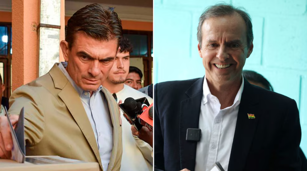 Rodrigo Paz y Jorge "Tuto" Quiroga se disputarán la presidencia de Bolivia en el balotaje.