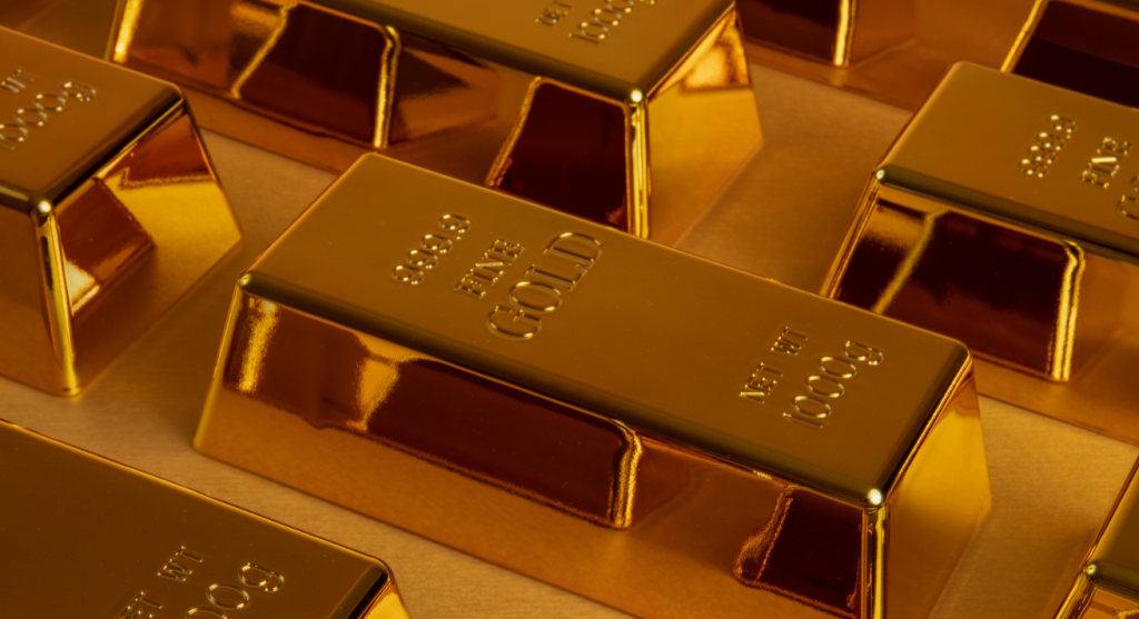 Lingotes de oro.