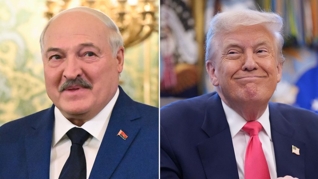 En la foto el presidente bielorruso, Alexánder Lukashenko, y su homólogo estadounidense, Donald Trump.