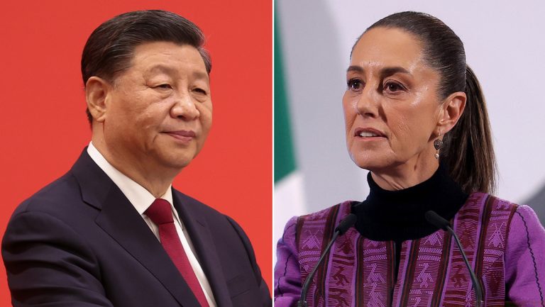 Xi Jinping, presidente de China; y Claudia Sheinbaum, presidenta de México.